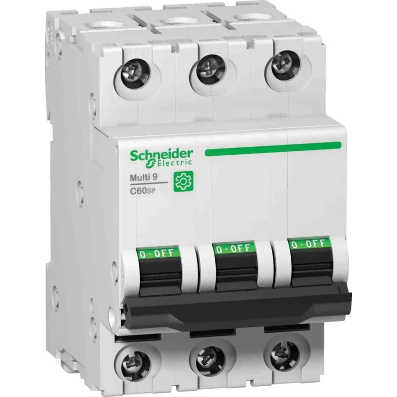 Schneider Electric Miniature Circuit Breaker 3-Pole 10A Type D 14 kA Breaking Capacity Multi9 