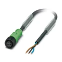 Phoenix Contact Sensor Actuator Cable Female 3-Way M12 to 3-Way Unterminated, Polyurethane Jacket, 10m Length 1442463