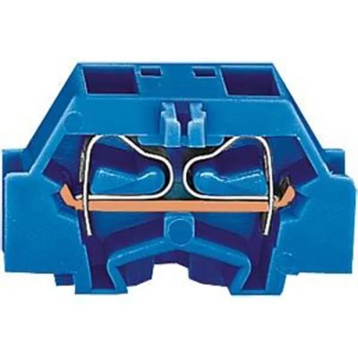 Wago 261 Series Modular Terminal Block Blue, 2.5mm² Cable CSA, 1-Level, 4 Positions, Cage Clamp Termination, 24A 261-334