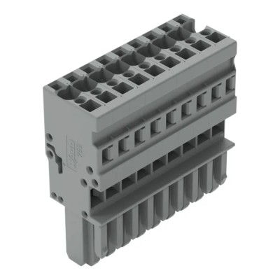 WAGO 769 Series 9-Pole Female Plug with 4mm² Contact Dimensions for X-COM System 769 769-109
