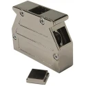 HARTING D-Sub Backshell Metal Plated Plastic Angled, Straight Orientation 37 Way Strain Relief 09670370453