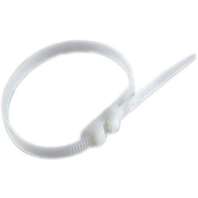 RS PRO Cable Tie Double Locking 382 mm x 9 mm Natural Polyamide 66 Model 865-9663