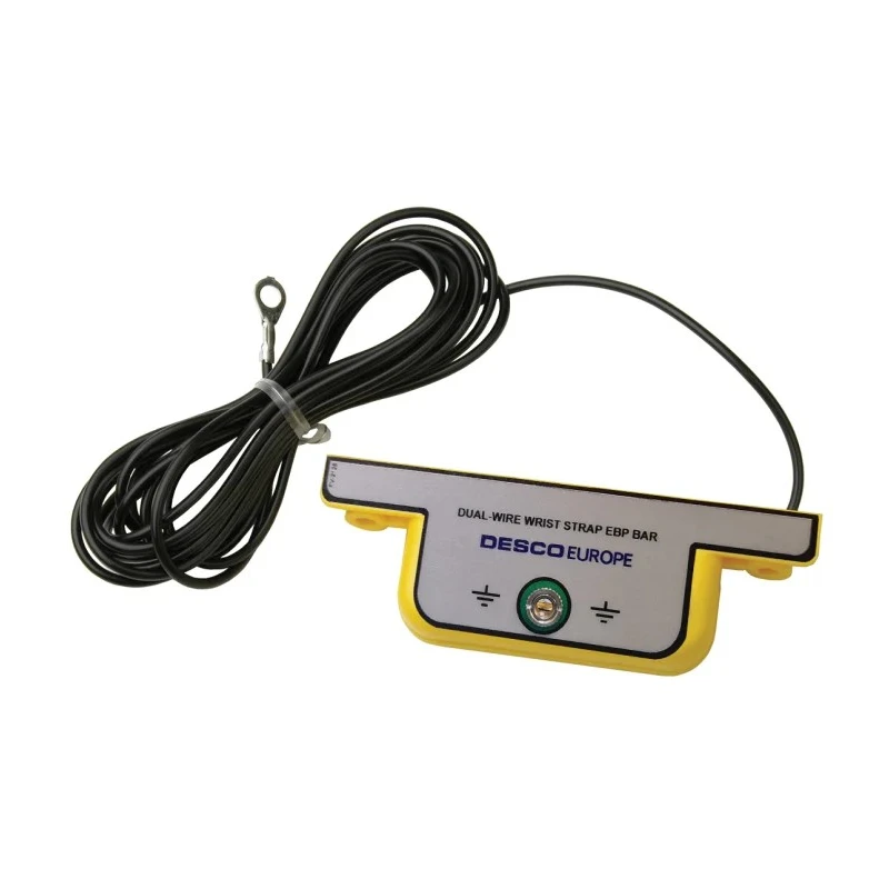 Desco Europe ESD Earth Bonding Box Dual Wire Wrist Strap Press-Stud Ring Termination CWE-24065