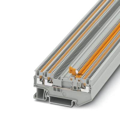 Phoenix Contact PT 1.5/S-TWIN-MT Series Knife Disconnect Terminal Block Grey 400V 10A Push-in 3210311