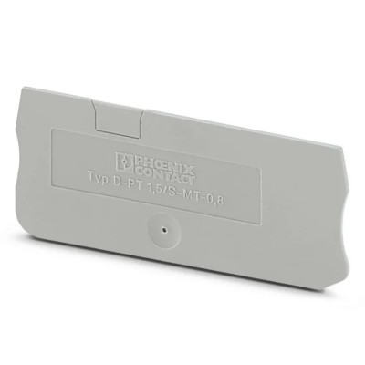 Phoenix Contact D-PT Series Grey Polyamide End Cover for DIN Rail Terminal Blocks 3210303