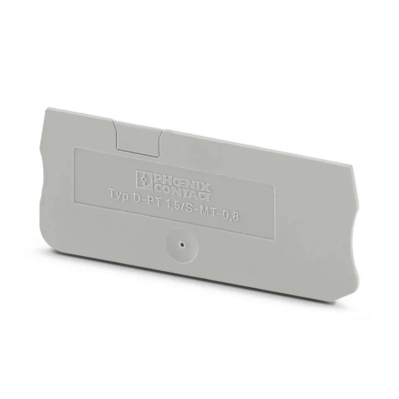 Phoenix Contact D-PT Series Grey Polyamide End Cover for DIN Rail Terminal Blocks 3210303
