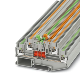 Phoenix Contact CLIPLINE PTT Series Knife Disconnect Terminal Block Grey 2-Level Push-in 2.5mm² 16A 3210258