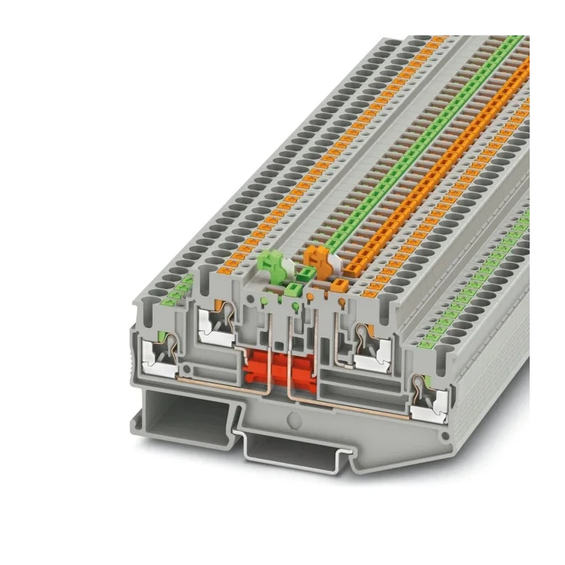 Phoenix Contact CLIPLINE PTT Series Knife Disconnect Terminal Block Grey 2-Level Push-in 2.5mm² 16A 3210258