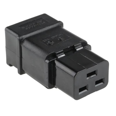 Schurter C19 Straight Cable IEC Connector, 250V 20A Female Rewireable Screw Terminal 4300.0921