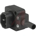 Schurter IEC Connector C14 Right Angle Cable Connector 10A 250V Screw Termination 4300.0401