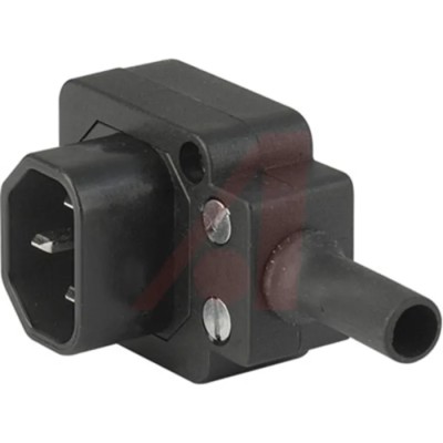 Schurter IEC Connector C14 Right Angle Cable Connector 10A 250V Screw Termination 4300.0401
