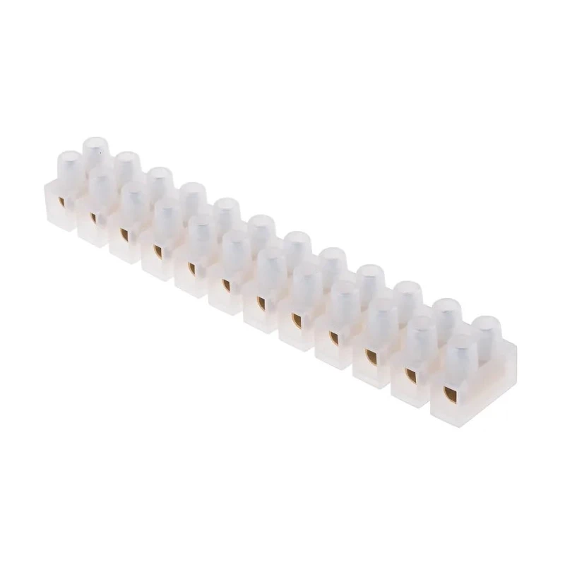 RS PRO Non-Fused Terminal Block 12-Way 4AWG Wire 101A Screw Polyethylene Brass 867-0979
