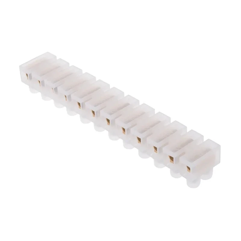 RS PRO Non-Fused Terminal Block 12-Way 4AWG Wire 101A Screw Polyethylene Brass 867-0979