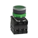Schneider Electric Harmony Series Illuminated Push Button Switch, 22 mm Cutout, Green, SPDT, IP66/IP67/IP69K XB5AW33G5