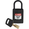 Brady Black Nylon Plastic Padlock with 4.72 mm Shackle Diameter and 25.40 mm Shackle Length 150184