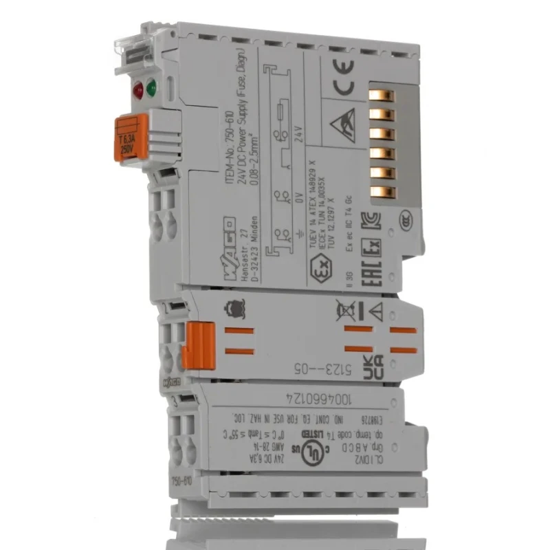 WAGO 750 Series PLC Power Supply for Use with IO Module, IP20, Max Operating Temp 60°C 750-610