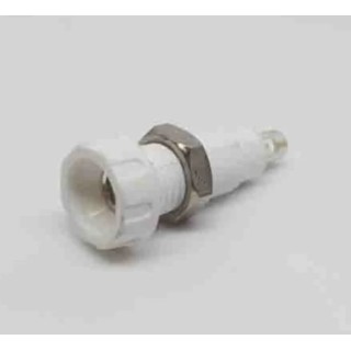 RS Pro White Female Banana Socket 4 mm Connector 250V AC 10A Silver Plating 212-1248