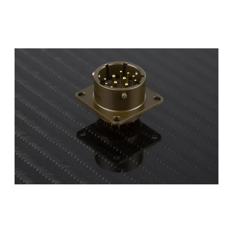 Amphenol Socapex MIL Spec Circular Connector Panel Mount Aluminium Copper Alloy 12 Contacts PT02A-14-12P