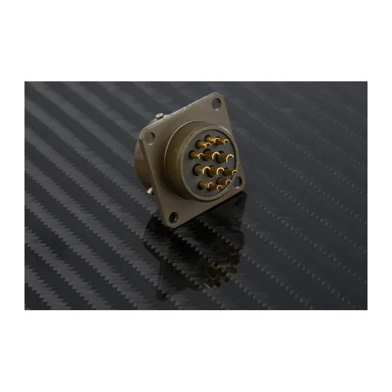 Amphenol Socapex MIL Spec Circular Connector Panel Mount Aluminium Copper Alloy 12 Contacts PT02A-14-12P