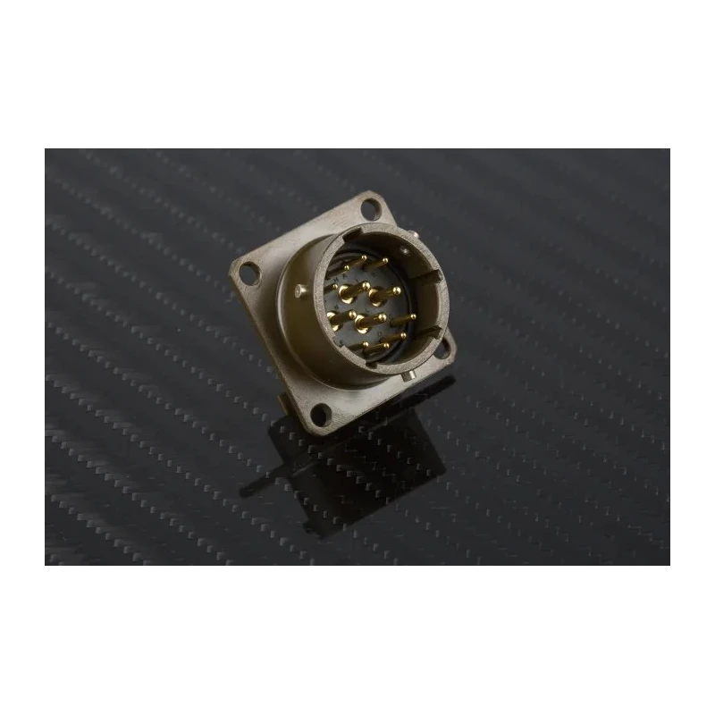 Amphenol Socapex MIL Spec Circular Connector Panel Mount Aluminium Copper Alloy 12 Contacts PT02A-14-12P