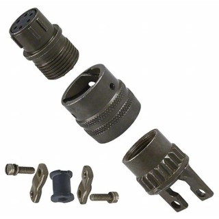 Amphenol Industrial MIL Spec Circular Connector Copper Alloy Straight 6 Way Cable 1kV AC Gold Plated Contacts PT06A-10-6S(SR)