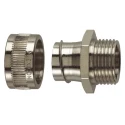 Flexicon Nickel Plated Brass Conduit Fitting 20 mm Nominal Size M20 Thread IP40 Rating FU20-M20-M