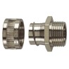 Flexicon Nickel Plated Brass Conduit Fitting 20 mm Nominal Size M20 Thread IP40 Rating FU20-M20-M