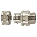 Flexicon Nickel Plated Brass Conduit Fitting 10 mm Nominal Size M12 Thread Grey IP40 Rating FU10-M12-S