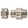 Flexicon Nickel Plated Brass Conduit Fitting 10 mm Nominal Size M12 Thread Grey IP40 Rating FU10-M12-S