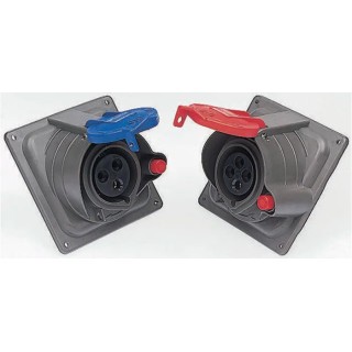 Legrand Socket Switchable Industrial Interlock 3+N+E Right Angle Polymer Body IP44 IP55 32A 415V 0 529 04