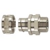 Flexicon Nickel Plated Brass Conduit Fitting 25 mm Nominal Size M25 Thread IP40 FU25-M25-S
