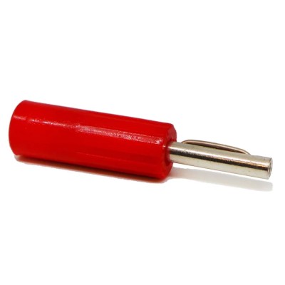 RS Pro Red Male Banana Connector, 4 mm Connector, 50V, 16A, Nickel Plating 212-1256