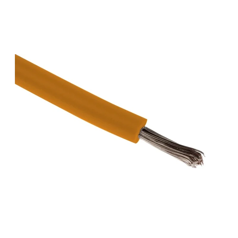 RS PRO Series Orange 0.33 mm² Hook Up Wire 22 AWG 17 x 0.16 mm Stranded Tinned Copper Conductor Polyethylene Jacket UL3266