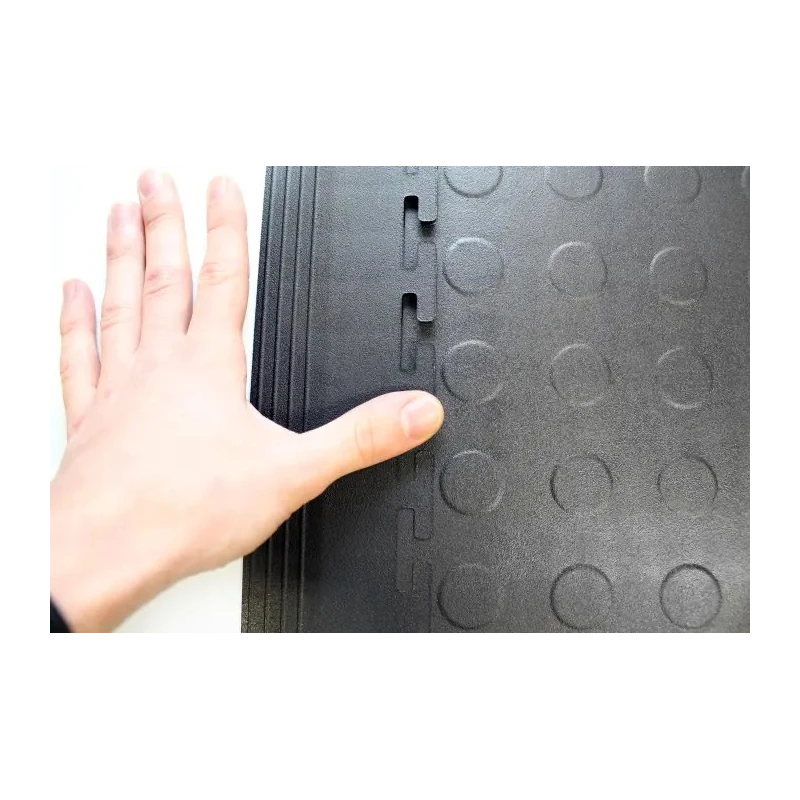 Coba Europe Black Floor Tile Edging Polyvinyl Chloride Studded Finish 80 mm x 515 mm x 5 mm TLC010001E