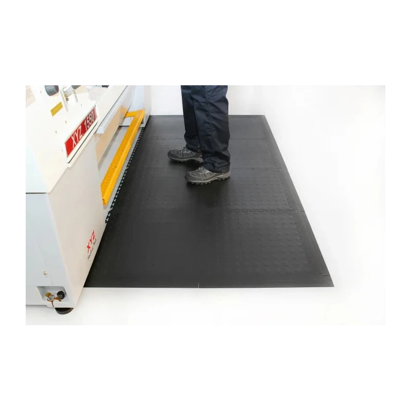 Coba Europe Black Floor Tile Edging Polyvinyl Chloride Studded Finish 80 mm x 515 mm x 5 mm TLC010001E