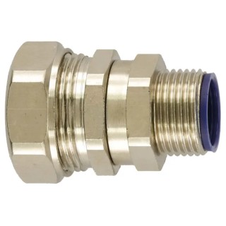Flexicon C-S Type Nickel Plated Brass Conduit Fitting 40 mm Nominal Size M40 IP67 IP68 IP69K IP66 LTP40-M40-S