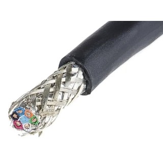 Alpha Wire Xtra-Guard 2 Performance Cable Data Cable 1 Pair 0.35 mm² 30 m Black Thermoplastic 300V 25121 BK005