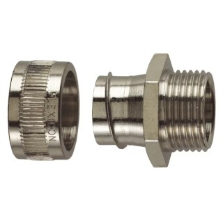 Flexicon Stainless Steel Satin Finish Conduit Fitting 20 mm Nominal Size M20 Thread SSU20-M20-M