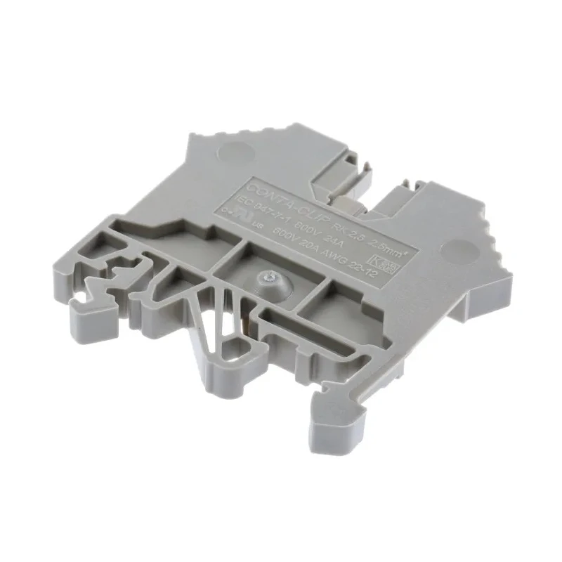 RS PRO 1296.2 Series Grey Feed Through Terminal Block 1-Level Screw Termination 800V 24A 22-12 AWG 872-5603