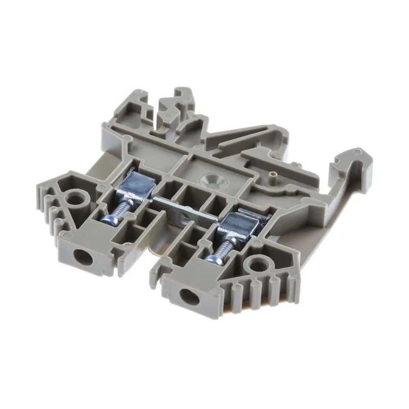 RS PRO 1296.2 Series Grey Feed Through Terminal Block 1-Level Screw Termination 800V 24A 22-12 AWG 872-5603