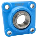 SKF Flanged Bearing Unit 50 mm Inside Diameter Stainless Steel Composite Housing Set Screw Locking F4BC 50M-TPSS