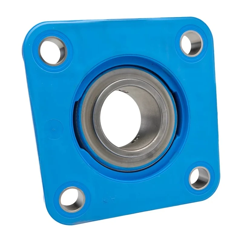 SKF Flanged Bearing Unit 50 mm Inside Diameter Stainless Steel Composite Housing Set Screw Locking F4BC 50M-TPSS