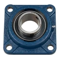 SKF 4 Hole Cylindrical Flange Bearing Unit, Cast Iron, Eccentric Locking Collar, 35 mm ID, 15.3 kN Static Load FY 35 FM