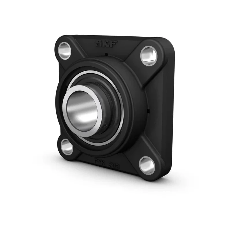 SKF Flange Bearing Unit 30 mm Inside Diameter Steel Housing Cylindrical Bore Set Screw Locking FYK 30 TR