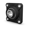 SKF Flange Bearing Unit 30 mm Inside Diameter Steel Housing Cylindrical Bore Set Screw Locking FYK 30 TR