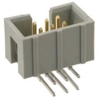 HARTING SEK 18 Series Right Angle Shrouded Through Hole PCB Header, 6 Contacts, 2.54 mm Pitch, 2 Row, Gold Plated 09185067323
