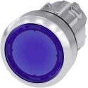 Siemens SIRIUS ACT Series Blue Momentary Push Button Switch, 22 mm Cutout, IP66, IP67, IP69K 3SU1051-0AB50-0AA0