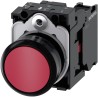 Siemens SIRIUS ACT 3SU11 Series Push Button Switch Panel Mount 22 mm Cutout Red SPST IP66 IP67 IP69K 3SU1100-0AB20-1CA0