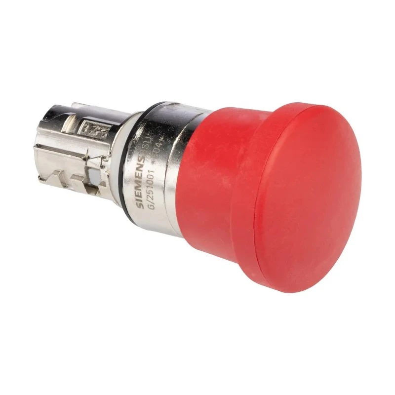 Siemens SIRIUS ACT 3SU10 Series Emergency Stop Pull Release Push Button Head, 22mm Cutout, Metal Material 3SU1050-1HA20-0AA0