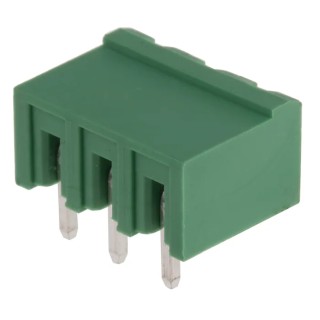 RS PRO 95 Series Pluggable Terminal Block 3-Contact 5.0 mm Pitch 1 Row 600V 15A Nylon Housing 874-4884